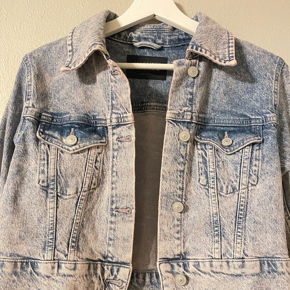 All Saints | jinx cropped denim jacket